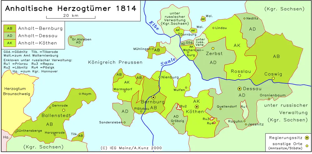 Anhaltische Herzogtümer 1814