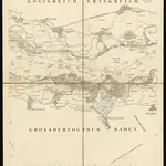 HStAS N 100_Nr. 325_ : "Topographische - Carte des Rheinstromes und seiner beiderseitigen Ufer von Hüningen bis Lauterburg oder längs der französisch-badischen Gränze; nebst der in Folge der Pariser Friedensschlüsse vom Jahr 1814 und 1815 neu berichtigten Banngränzen zwischen den französischen und badischen Gemeinden und den zur Sicherung der Gränzpuncte angenommenen Rheinmarken und Transversallinien. Nach den neuesten während der Gränzberichtigung gemachten Aufnahmen und andern Materialien reducirt und gezeichnet nach Scale No. 2, d (1:20000) im Bureau der Grossherzoglich Badischen Rheingränz-Berichtigungs-Commission"