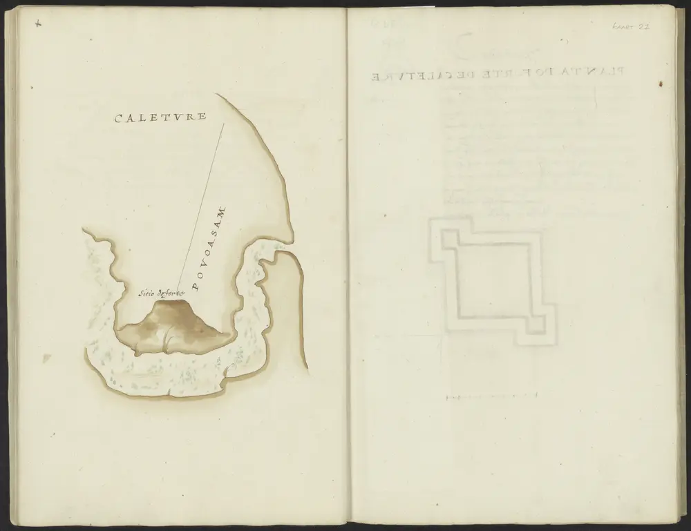 Plattegrond van het fort Manieravare