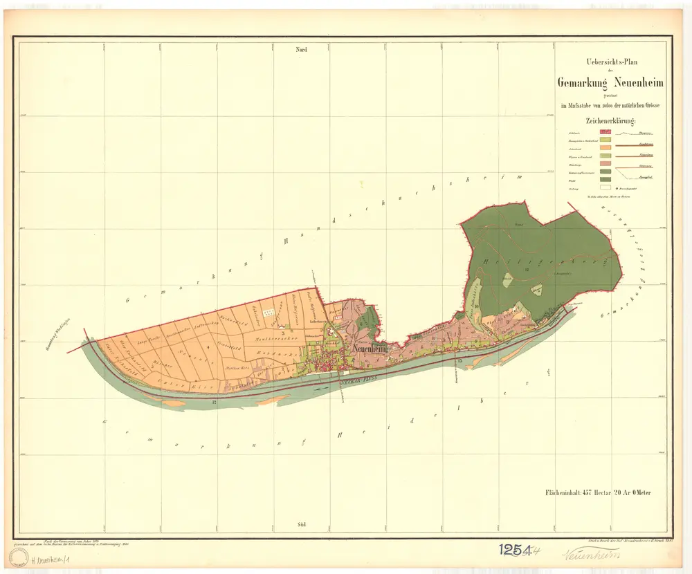 Neuenheim, Stkr. Heidelberg. GLAK H-1 Gemarkungspläne