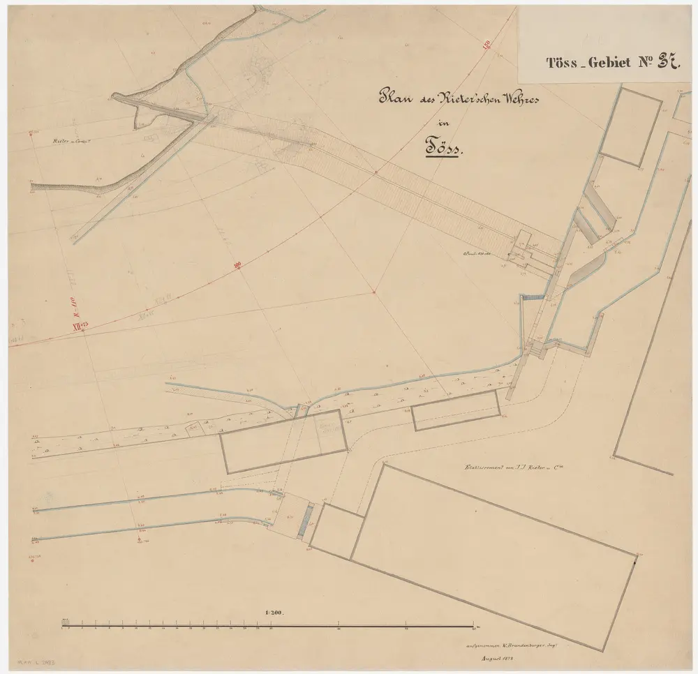 Töss: Töss beim unteren Wehr; Grundriss (Töss-Gebiet Nr. 37)