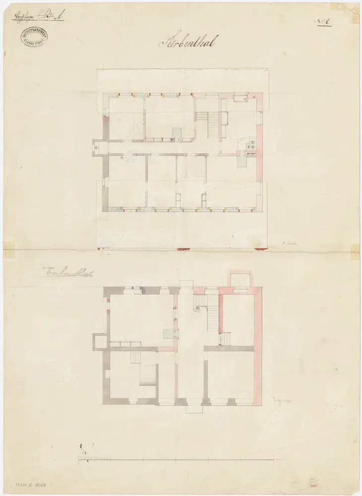 Turbenthal: Pfarrhaus, Erdgeschoss und 1. Stock; Grundrisse (Nr. 6)