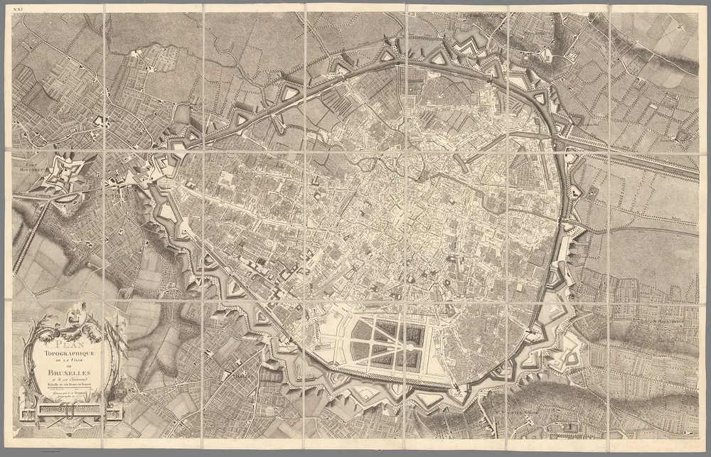 No. 21. Plan topographique de la ville de Bruxelles et de ses environs