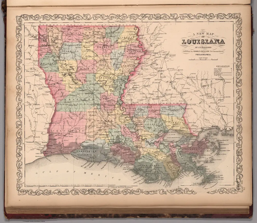 A New Map of Louisiana : Published by Charles Desilver. 24