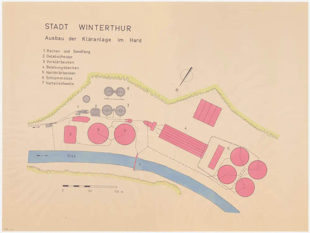 Winterthur: Abwasserreinigungsanlage im Hard, Ausbau; Situationsplan