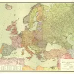 Neubertova podrobná politická mapa Evropy