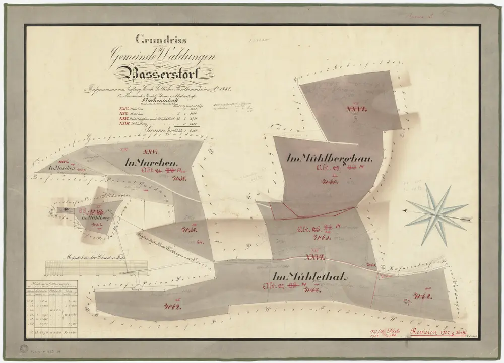 Bassersdorf: Gemeindewaldung: In Marchen, Mülberghau (Im Mühlberghau), Mülital (Im Mühlethal); Grundriss