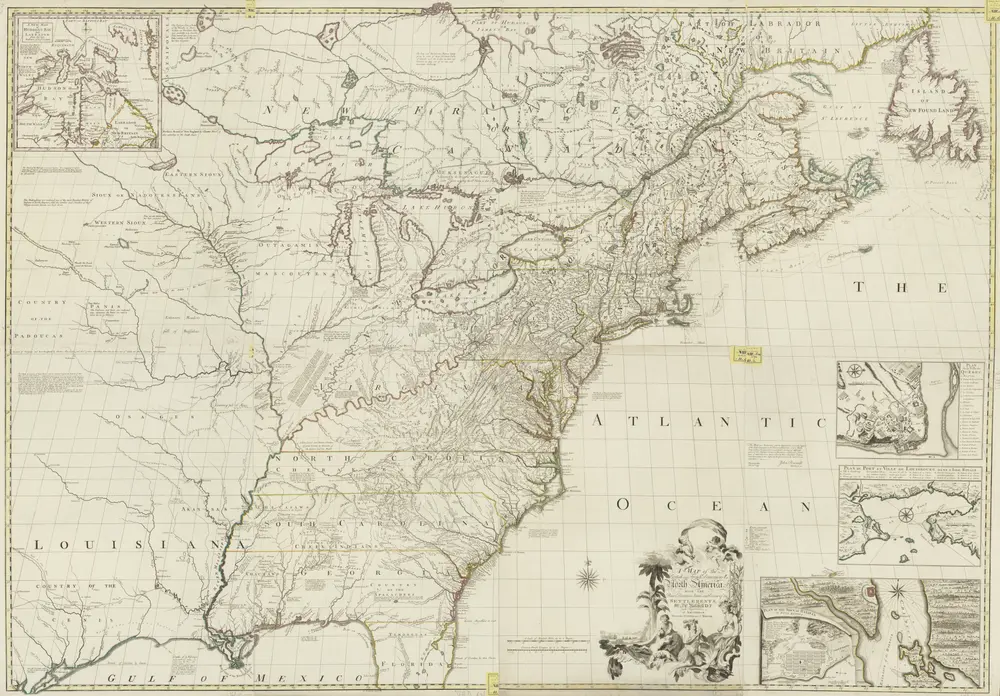 A map of the British and French dominions in North America with the ...