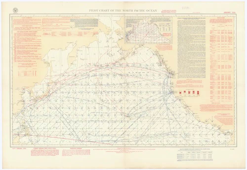 Pilot chart of the North Pacific Ocean