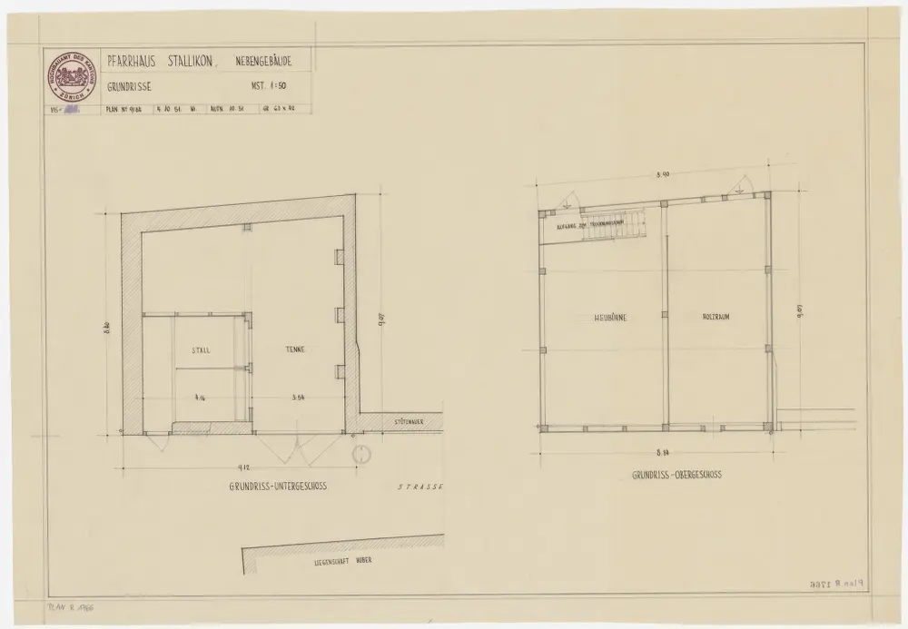 Stallikon: Pfarrhaus, 1. und 2. Stock; Grundrisse