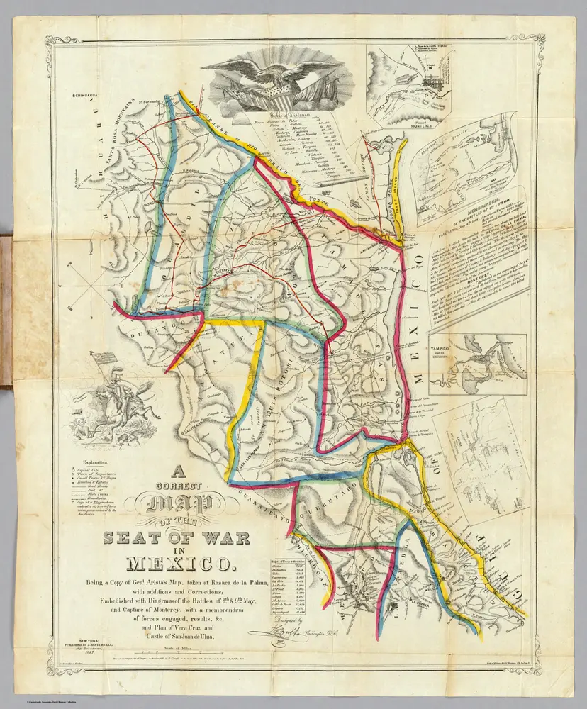 A Correct Map Of The Seat Of War In Mexico.