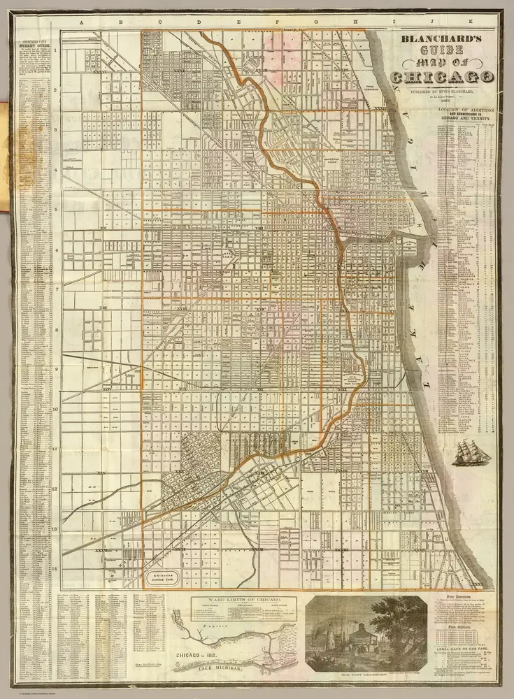 Cover: Blanchard's guide map of Chicago.