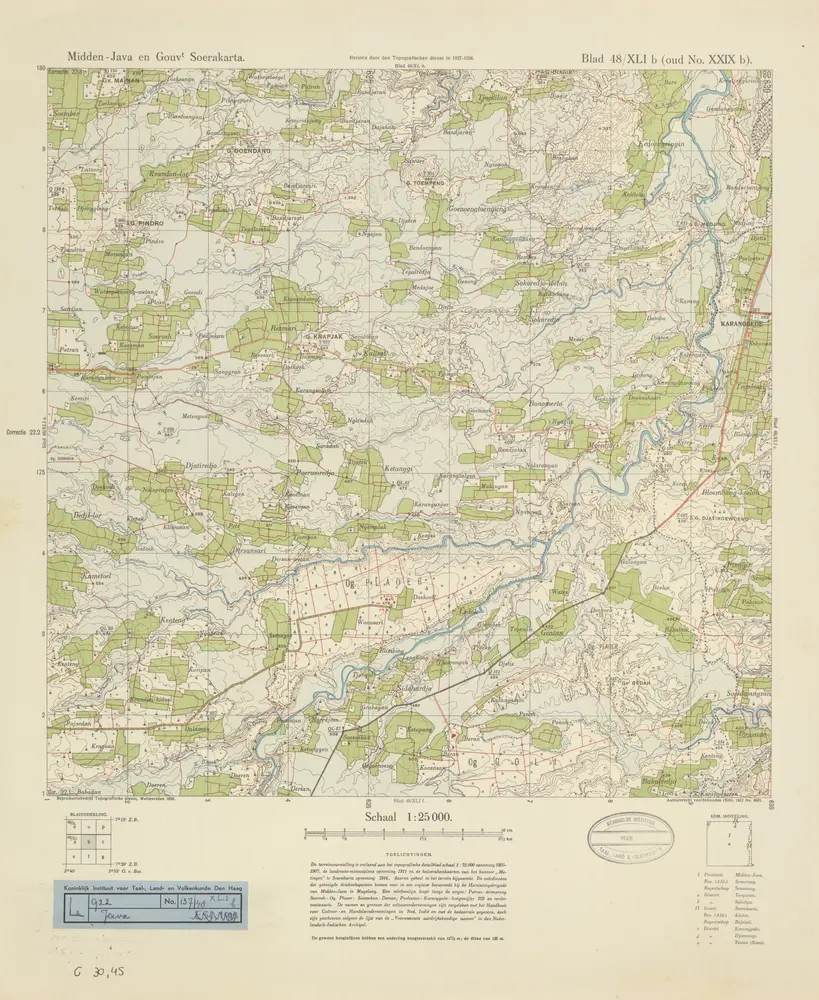 [Karanggede] : herzien door den Topografischen Dienst in 1927-1928 / Topografische Dienst