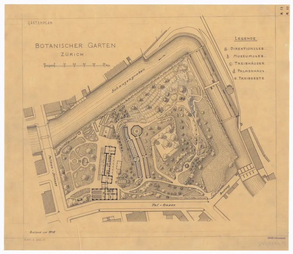 Botanischer Garten: Situationsplan