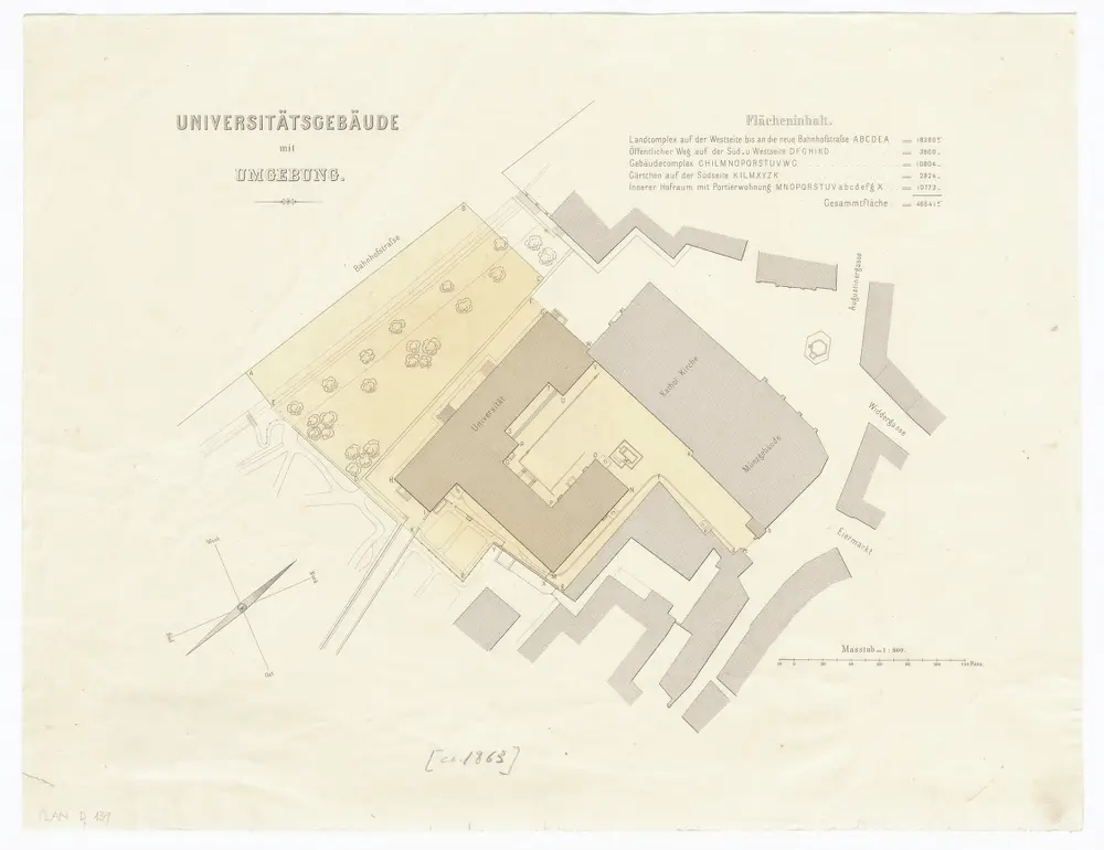 Universität mit Umgebung, St. Peterstrasse: Situationsplan