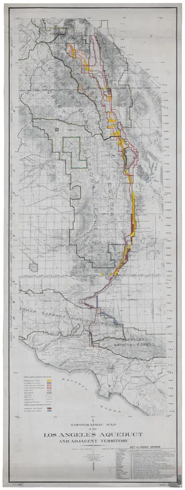 Topographic Map of the Los Angeles Aqueduct and Adjacent Territory