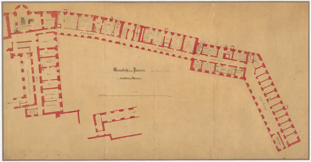 Pflegeanstalt Rheinau: Erdgeschoss; Grundriss