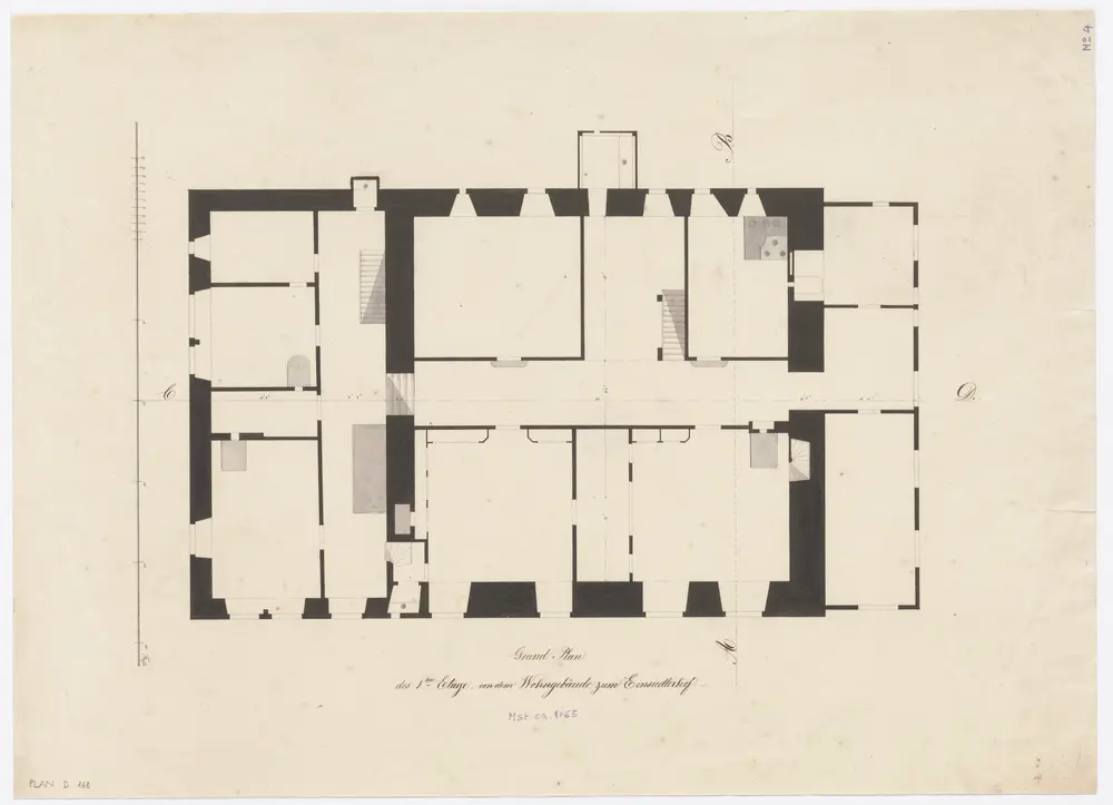 Einsiedlerhof (später Zürcherhof), Limmatquai 4: 1. Stock; Grundriss