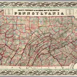 County, Township & Railroad Map Of The State Of Pennsylvania