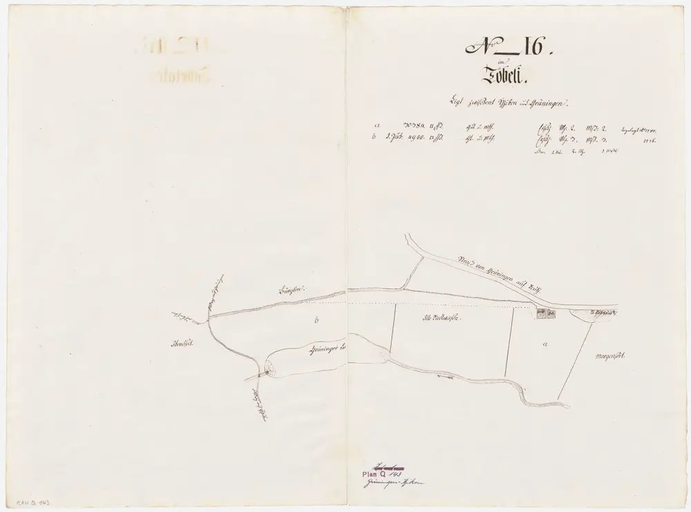 Grüningen-Itzikon, Nr. 16: Zehntengut im Töbeli, zwischen Itzikon und Grüningen gelegen; Grundriss