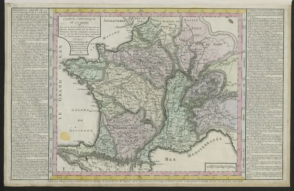 CARTE PHYSYQUE DE LA FRANCE