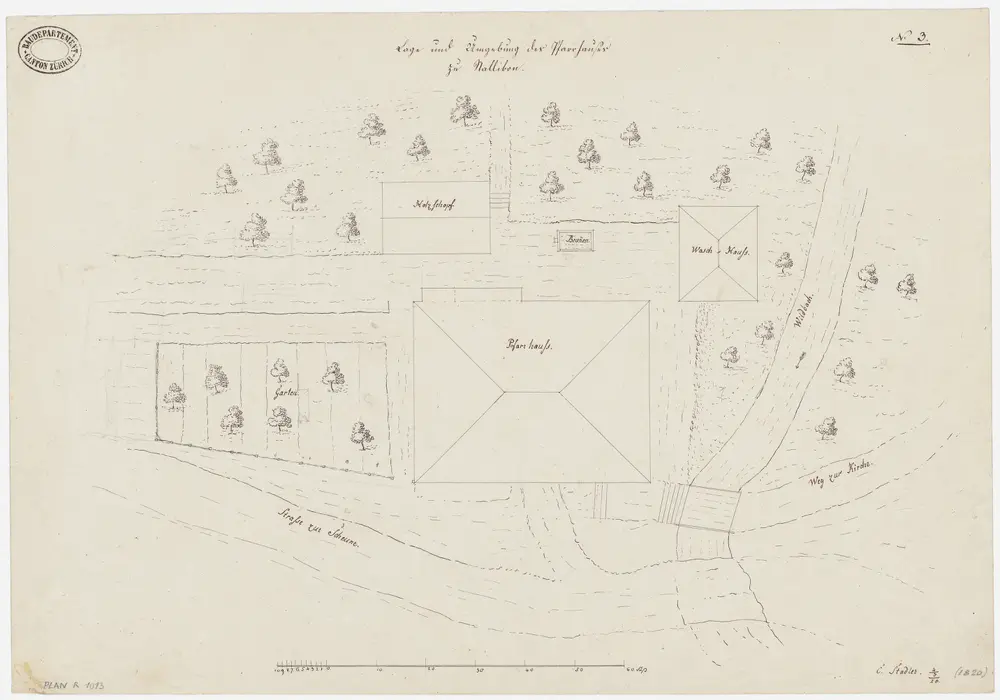 Stallikon: Pfarrhaus und Umgebung; Grundriss (Nr. 3)