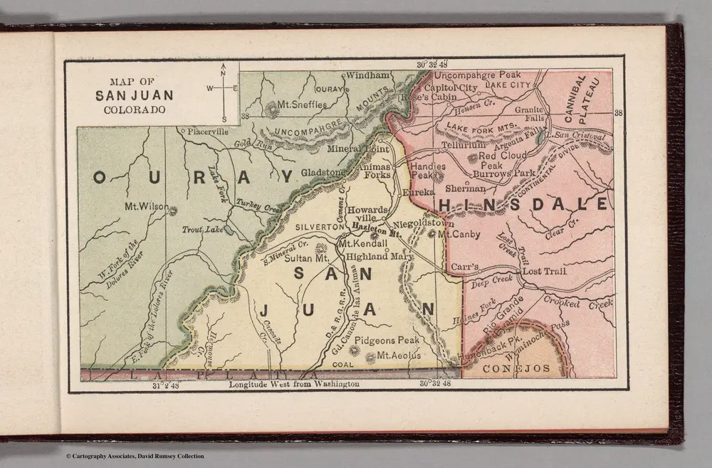 Map of San Juan, Colorado