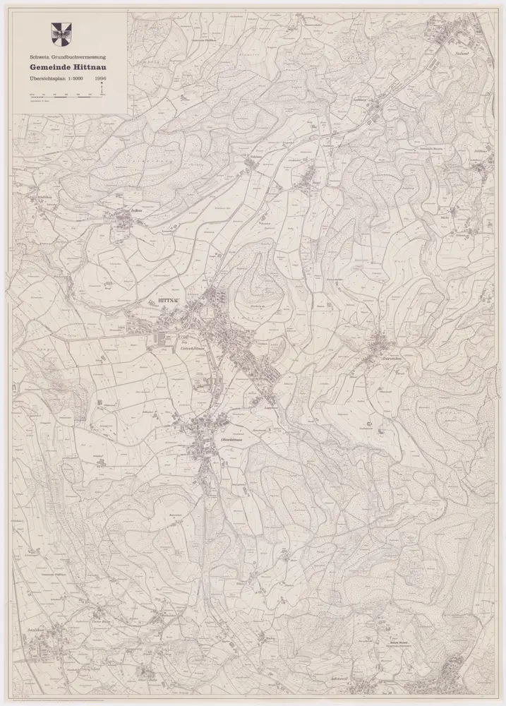 Hittnau: Gemeinde; Übersichtsplan (Schweizerische Grundbuchvermessung)