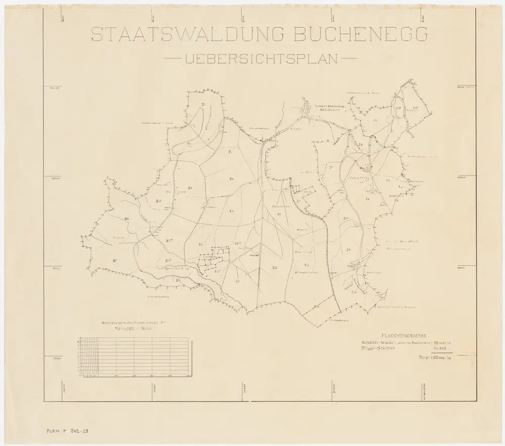 Stallikon, Adliswil, Aeugst am Albis, Langnau am Albis: Staatswaldung Buechenegg: Stallikon, Adliswil, Aeugst am Albis: Schattli, Weier, Bliggi, Stüpfer; Grundriss, Übersichtsplan