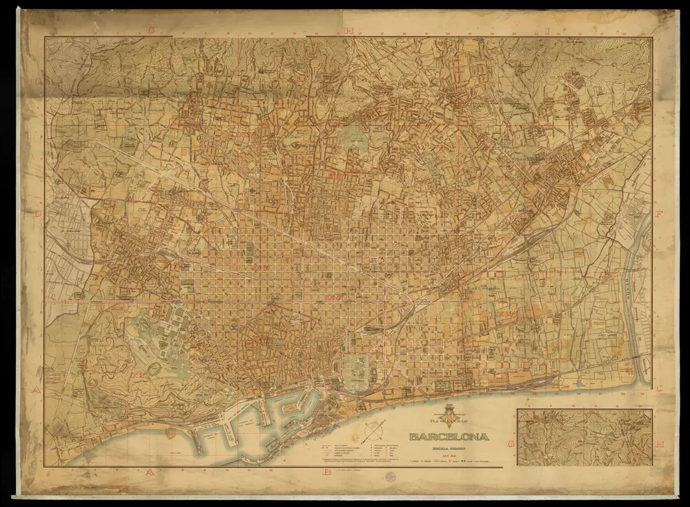 Pla de la ciutat de Barcelona 1:10 000