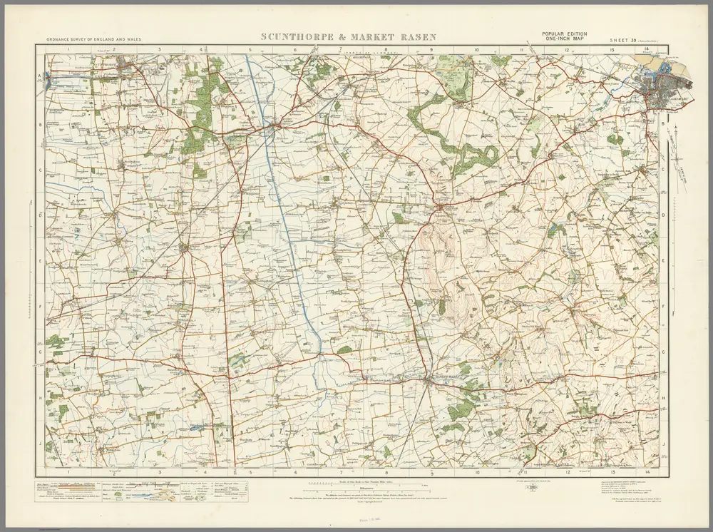 Sheet 39.  Scunthorpe & Market Rasen.