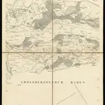 HStAS N 100_Nr. 325_ : "Topographische - Carte des Rheinstromes und seiner beiderseitigen Ufer von Hüningen bis Lauterburg oder längs der französisch-badischen Gränze; nebst der in Folge der Pariser Friedensschlüsse vom Jahr 1814 und 1815 neu berichtigten Banngränzen zwischen den französischen und badischen Gemeinden und den zur Sicherung der Gränzpuncte angenommenen Rheinmarken und Transversallinien. Nach den neuesten während der Gränzberichtigung gemachten Aufnahmen und andern Materialien reducirt und gezeichnet nach Scale No. 2, d (1:20000) im Bureau der Grossherzoglich Badischen Rheingränz-Berichtigungs-Commission"