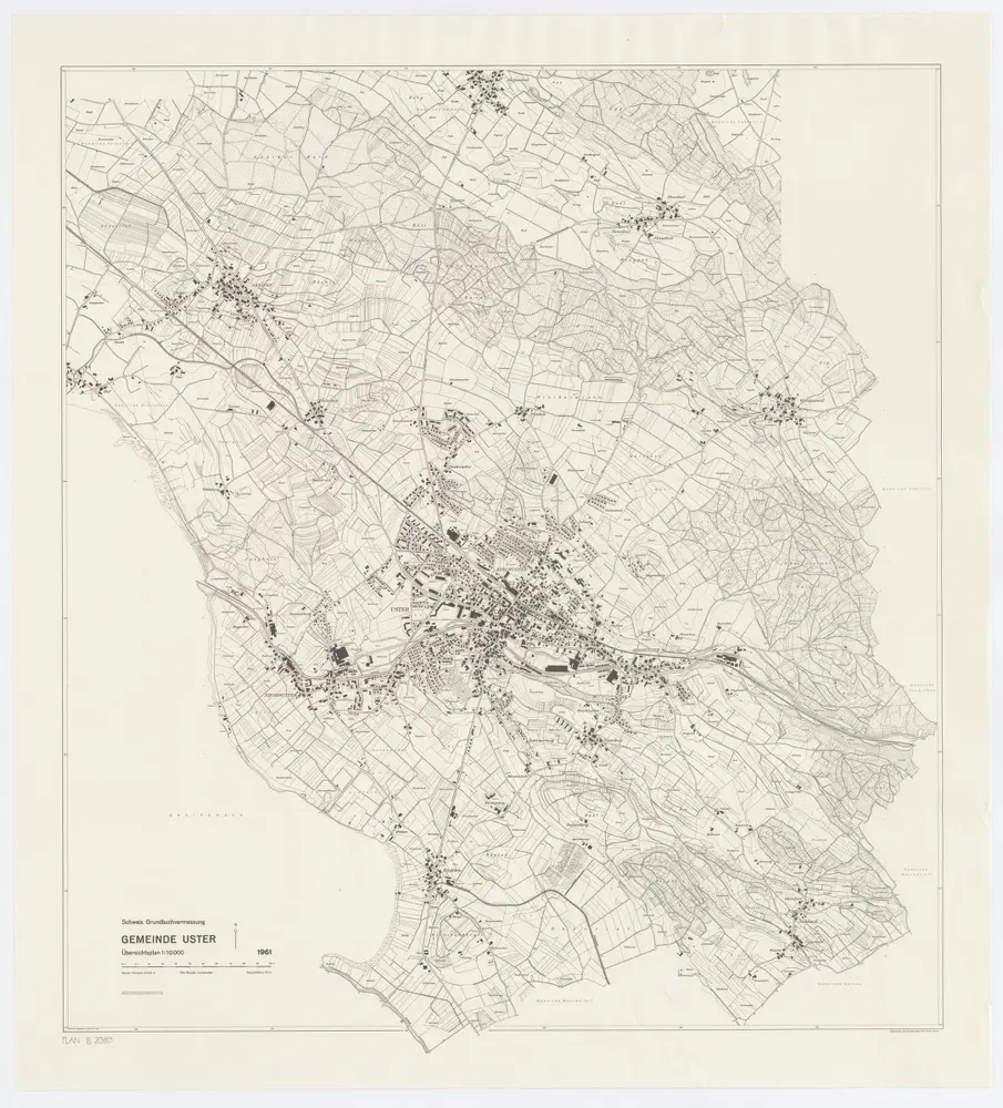 Uster: Gemeinde; Übersichtsplan (Schweizerische Grundbuchvermessung)