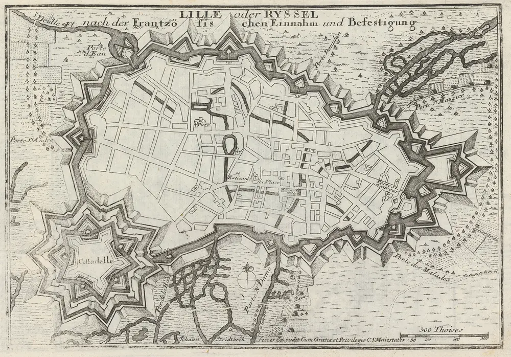 Lille oder Rÿssel nach der Frantzösischen Einnahm und Befestigung [Karte], in: [Niederland nach denen XVII Provincien eingetheilet], S. 20.