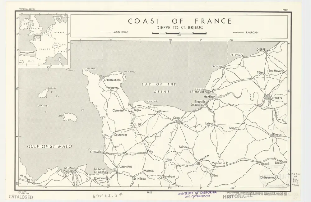 Coast of France : Dieppe to St. Brieuc