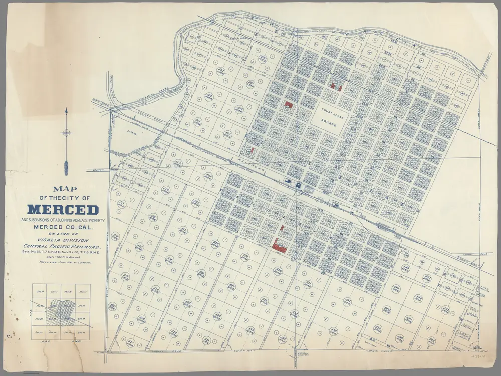 Map of the city of Merced :  Merced Co. Cal.