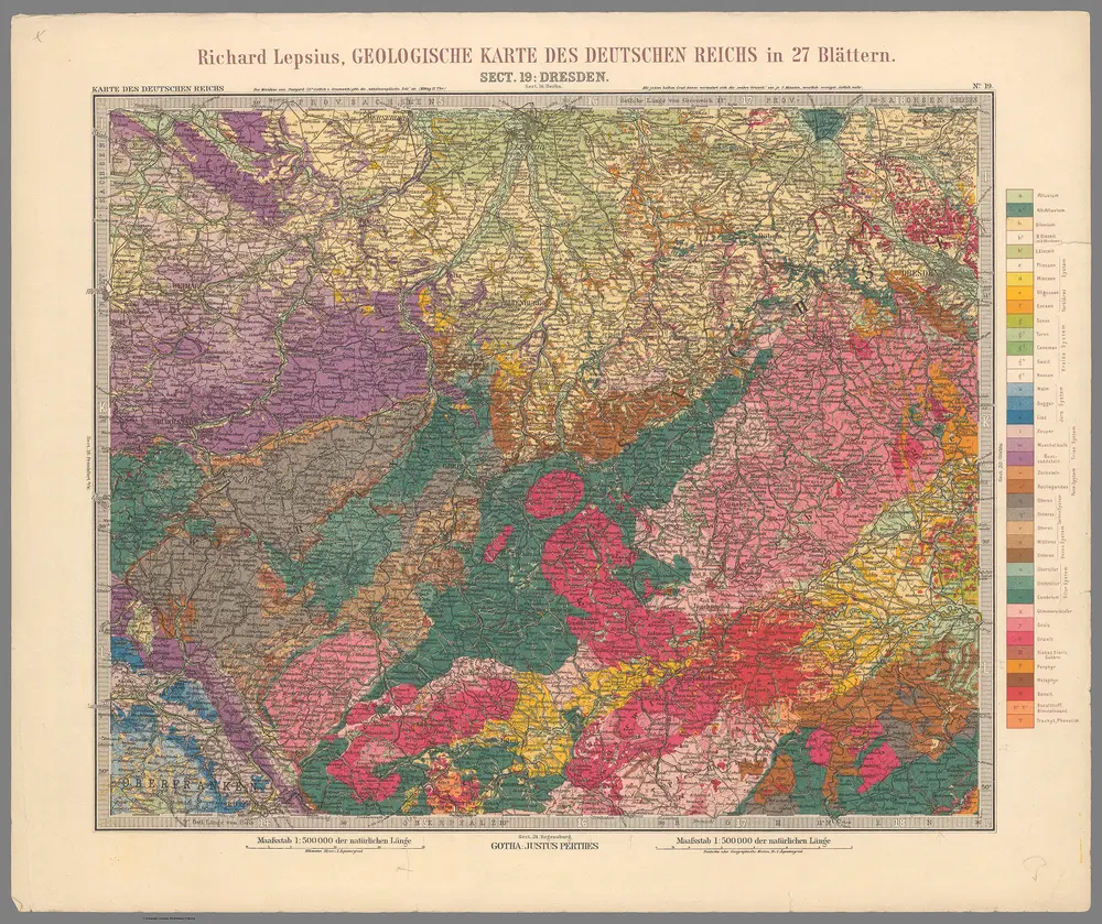 Sect.19: Dresden. No.19. Geologische Karte Des Deutschen Reichs