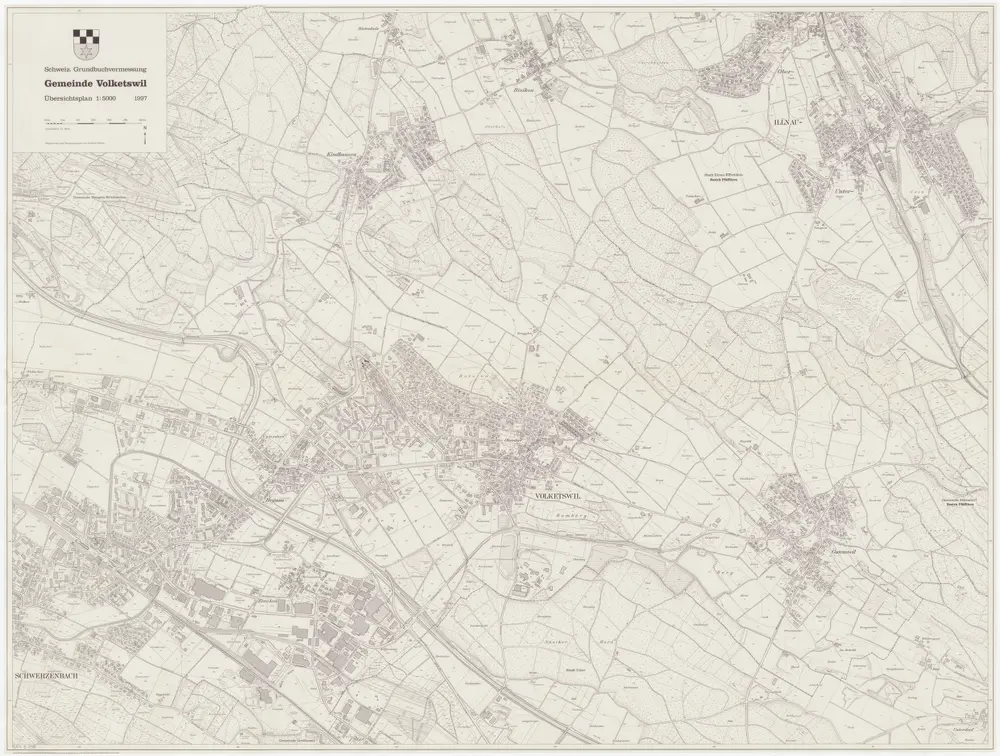 Volketswil: Gemeinde; Übersichtsplan (Schweizerische Grundbuchvermessung)