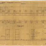 Winterthur: Alte Kantonsschule, Abteilung Naturkunde, Raum Nr. 240, Schreinerarbeiten; Ansicht und Grundriss