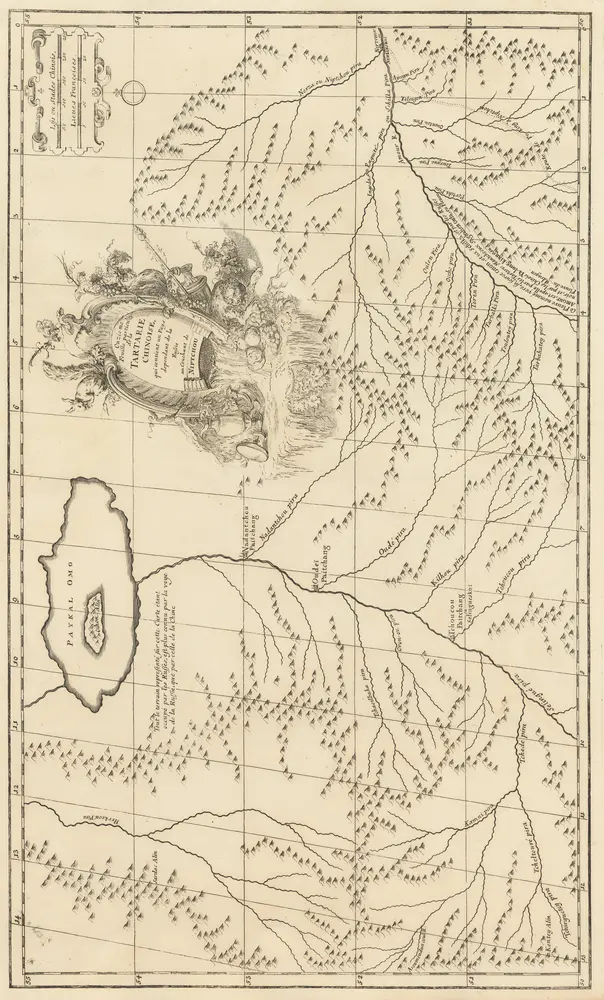 Onzieme Feuille particuliere de la Tartarie Chinoise, qui contient un Pays dependant de la Russie au couchant de Niptchou [Karte], in: Nouvel Atlas De La Chine, de la Tartarie Chinoise Et Du Thibet, S. 83.