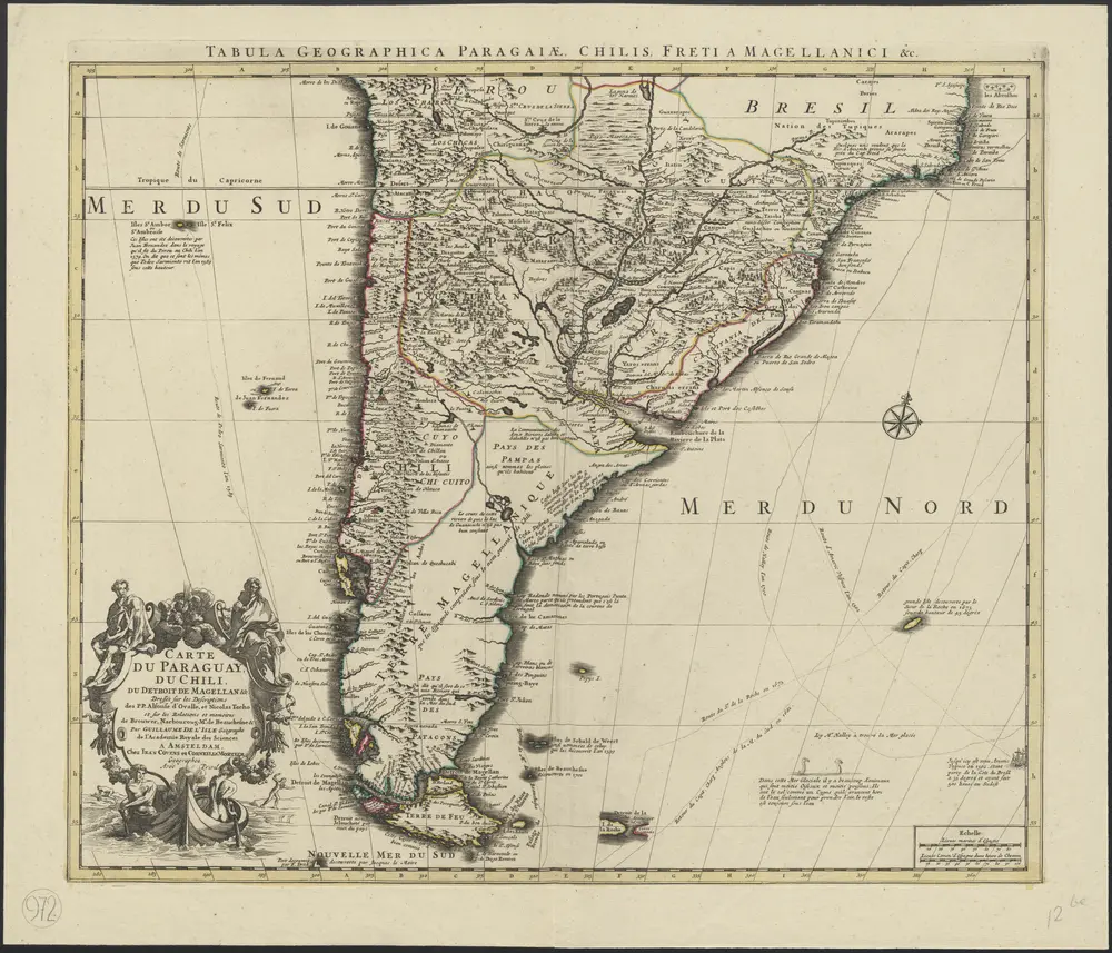 Carte du Paraguay, du Chili, du Detroit de Magellan &c.