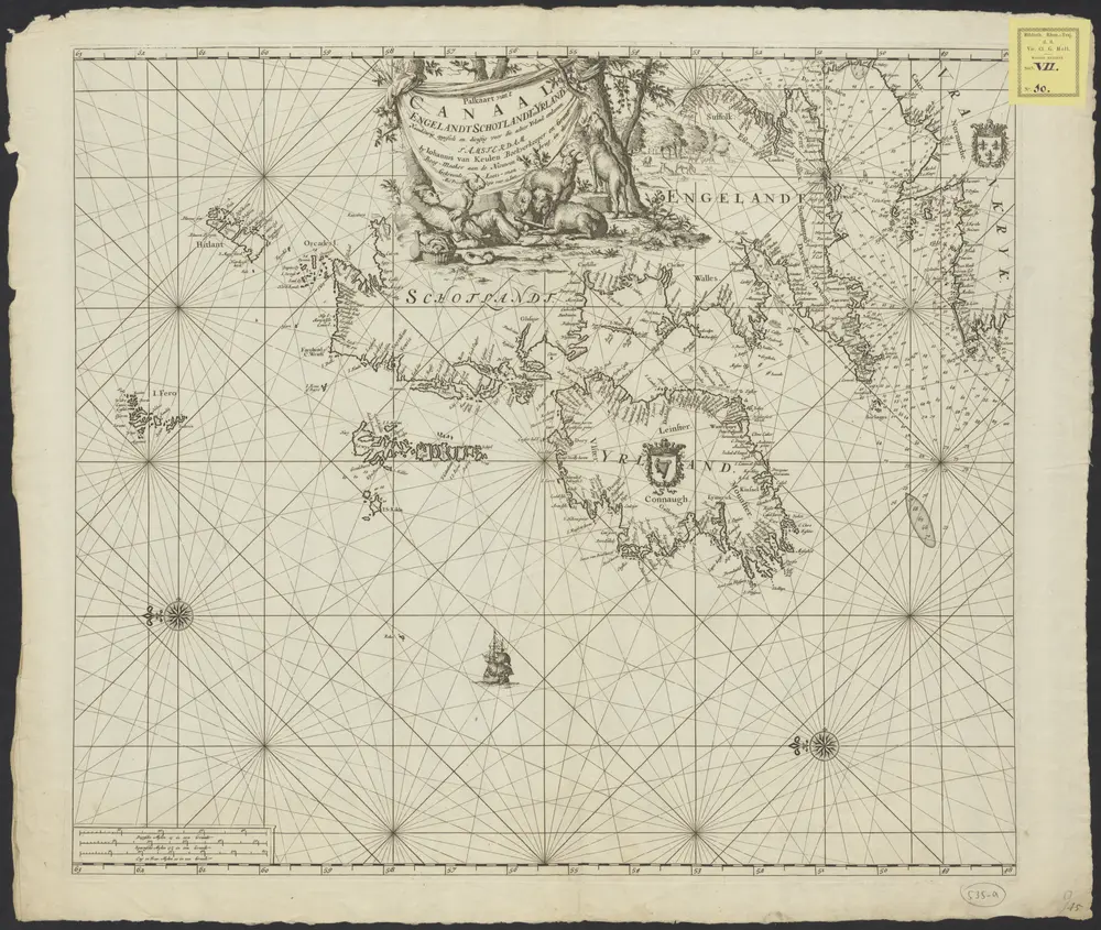 Paskaart van 't Canaal, Engelandt, Schotlandt en Yrland