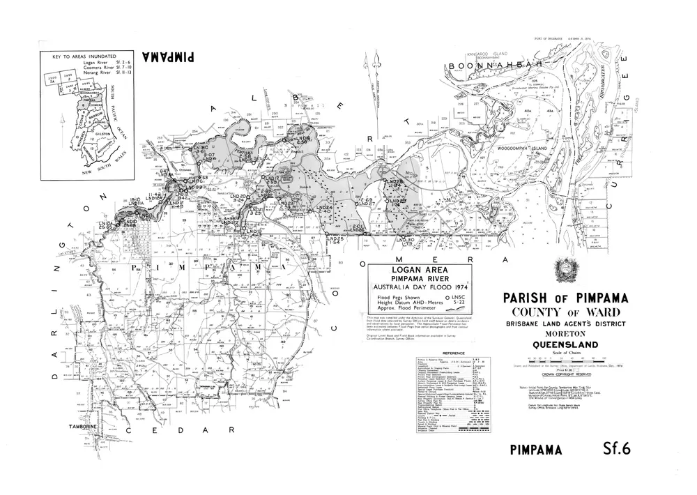 Flood map of Logan area Pimpama River Sf6