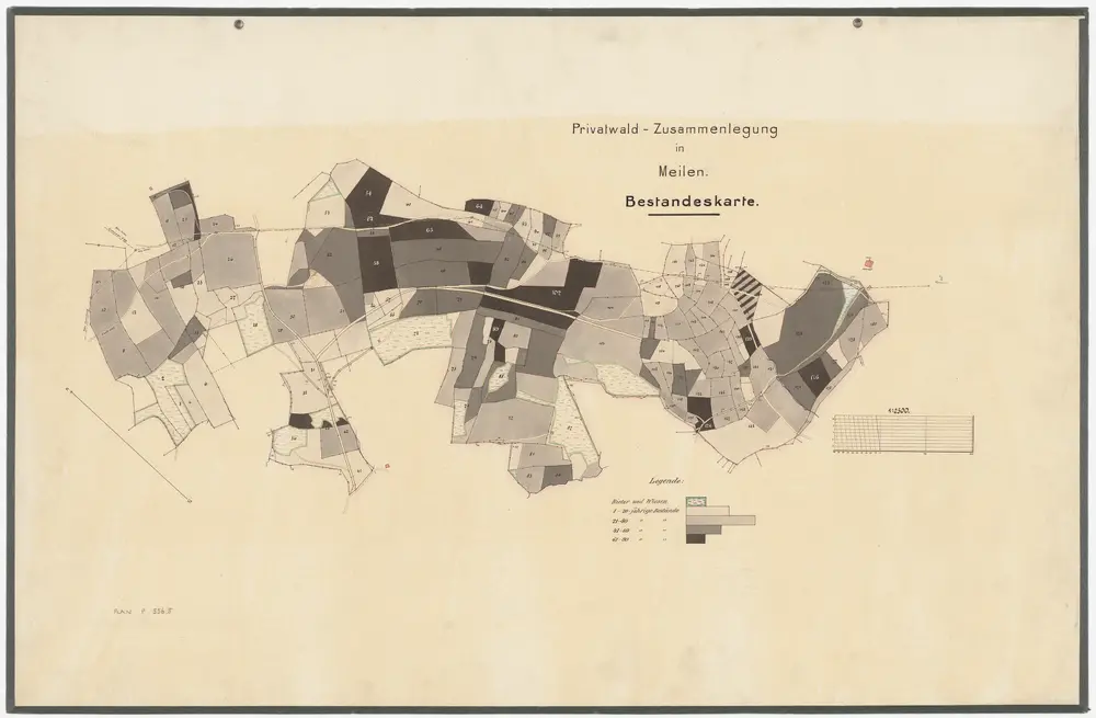 Meilen, Egg: Genossenschaftswaldung Pfannenstiel: Oberi Bergweid, Underi Bergweid, Höhe, Cholrüti, Chnabenhans (Knabenhans), Badholz, Stollenholz, Hochwacht; Grundriss