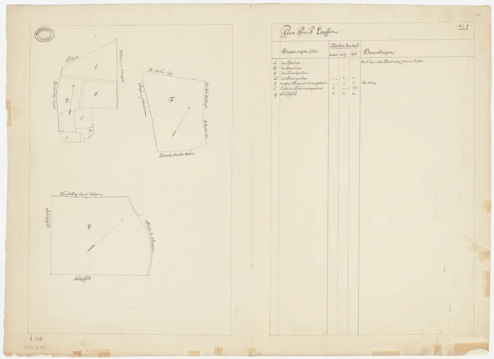 Laufen-Uhwiesen: Pfrundgüter Laufen mit Pfarrhaus; Grundrisse (Nr. 1)
