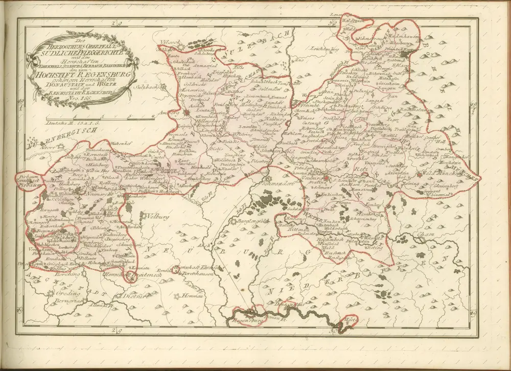 mapa z atlasu "Schauplatz der fünf Theile der Welt :"