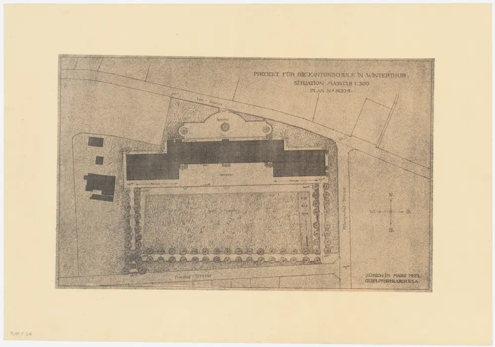 Winterthur: Kantonsschule; Projektausführung; Situationsplan