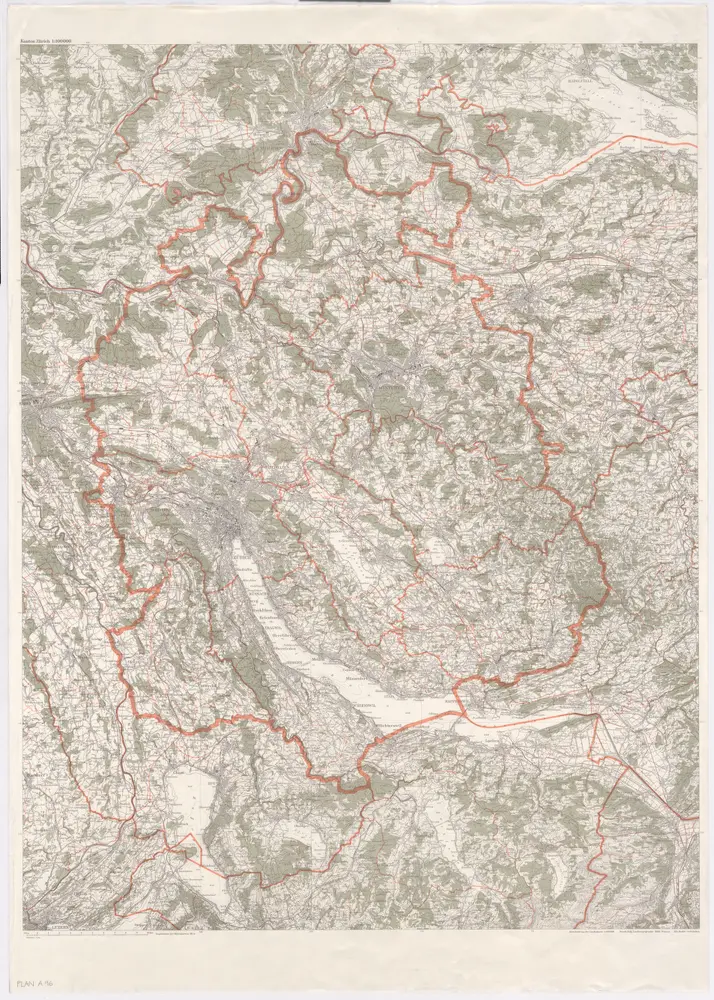 Landeskarte der Schweiz 1 : 100000: Kanton Zürich