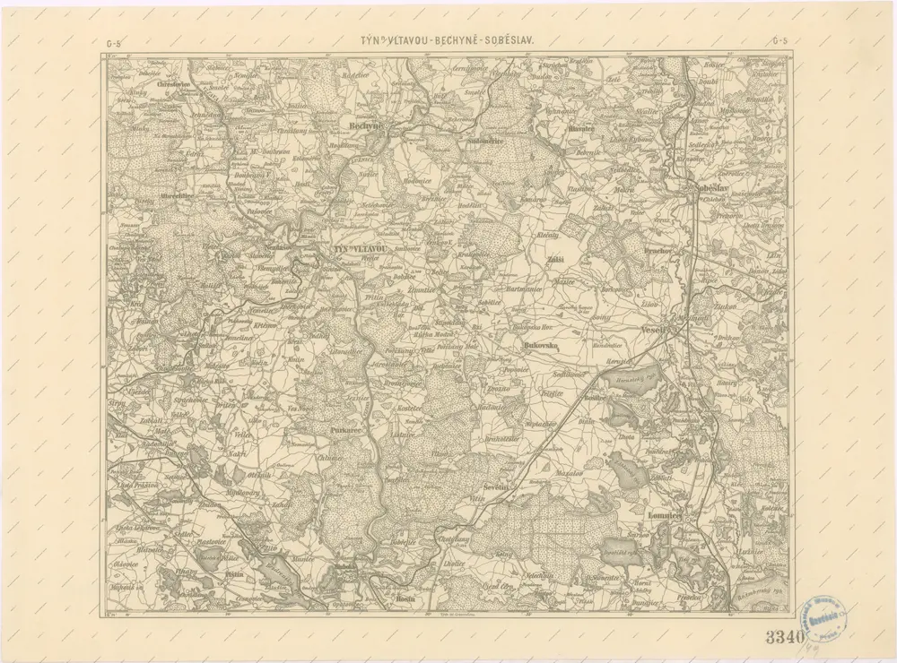 Podrobná místopisná mapa Království Českého