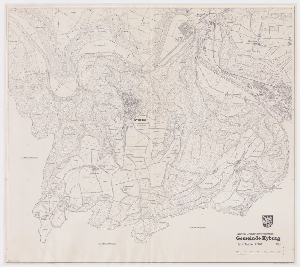 Kyburg: Gemeinde; Übersichtsplan (Schweizerische Grundbuchvermessung)